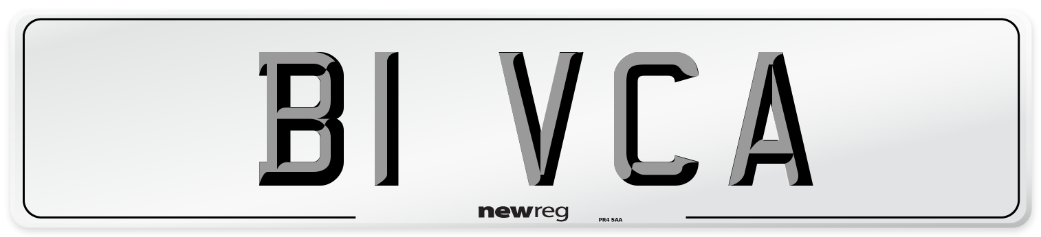 B1 VCA Number Plate from New Reg